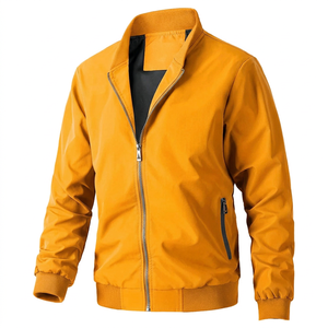 Chaqueta Casual de Negocios para Hombre, Estilo Británico, Nueva Colección Primavera-Otoño, Chaqueta Cortavientos Simple, Chaqueta Bomber de Lona para Hombre - Product Image 1