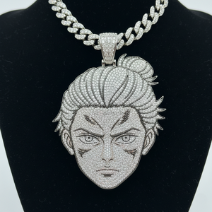 Colgante de Anime 'Flooded Ice' con diseño de Titan Shifter, Diamante Moissanita GIA VVS, Plata 925, Joyería Fina, Colgantes y Dijes, Héroe Japonés - Product Image 3