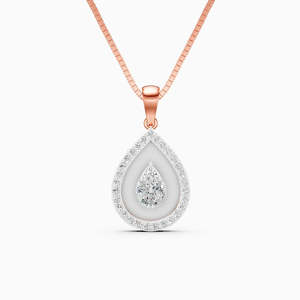 Collar Clásico de Diamantes en Oro Blanco para Mujer, Corte Brillante Redondo, Joyería de Compromiso Certificada, Engaste Pavé - Product Image 5
