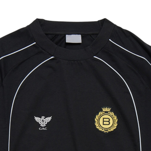 Maillot de football à manches courtes, col ras du cou, imprimé numéro 10, noir, 100 % polyester, séchage rapide, pour équipe - Product Image 5