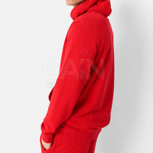 Sweat à capuche tendance en coton mélangé pour l'hiver, imprimé avec logo personnalisé, couleur unie, respirant, séchage rapide, pour homme - Product Image 4