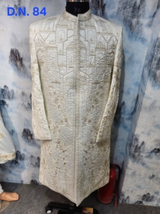 Ensembles de mariage en soie Cobra et tissu Malai, ensemble Farma, Sherwani, Kurta, finition luxueuse, tenue de marié, mode masculine festive - Product Image 3