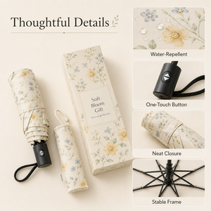 Paraguas Plegable Compacto de Viaje con Protección UPF50+, Diseño Japonés/Coreano OEM, 97 cm de Diámetro, Apertura Automática, Logotipo Personalizado, 3 Pliegues, con Caja de Regalo - Product Image 3