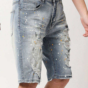 Nuevos Pantalones Cortos de Mezclilla para Hombre, Diseño Único, Estilo Urbano, Alta Calidad - Product Image 6