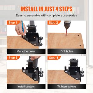 Base Mobile resistente con capacità di 400 libbre supporto universale per utensili e macchine accessori essenziali per macchine utensili - Product Image 5