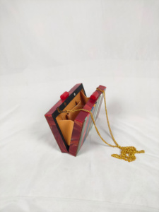 Sac de soirée pour femme en résine perlée, fait main, peint à la main, avec des couleurs et des tailles personnalisées, Inde - Product Image 5