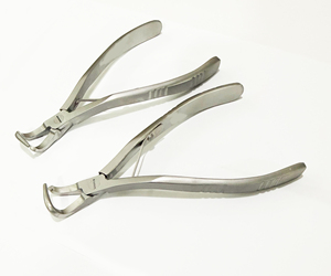 Samroz - Juego de Instrumentos Quirúrgicos Dentales Manuales de 5.5 Pulgadas (14 cm), Aprobados por la CE, Alicates para Extraer Coronas, Izquierdo y Derecho, de Acero Inoxidable - Product Image 2
