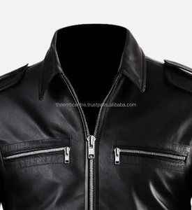 Chaquetas de moda de cuero genuino de corte regular de alta calidad para hombres Chaqueta de moda de cuero de diseño premium para hombres - Product Image 5