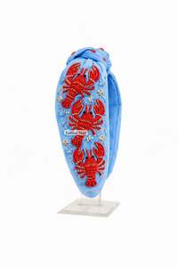 Premium Velvet Beaded Lobster <b>Headbands</b> Wholesale Statement Hair Accessories Supplier - Product Image 2