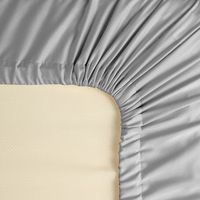 Parure de lit 4 pièces en coton égyptien 300TC, tissée unie, écologique, toutes saisons, respirante, résistante à la décoloration et aux plis