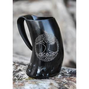 Corne à boire authentique en corne de buffle, faite à la main, polie naturellement, pour bière, vente en gros - Product Image 4