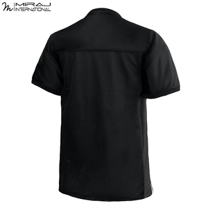 Maillot de football en tissu maille noir uni de qualité supérieure, doux et respirant, pour entraînement sportif – Nouvelle collection 2026 - Product Image 2