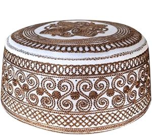 Gorros musulmanes Kufi para hombres, boina con estampado islámico, gorro de calavera bordado, sombrero Kofia Topi, artículos para la cabeza, regalo de Ramadán Eid - Product Image 1