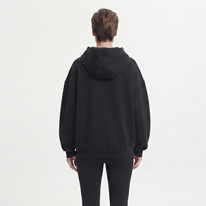 Sweat à capuche de maternité oversize avec fermeture éclair pour femme, hauts à capuche d'allaitement en molleton de coton 450 g/m² pour femme enceinte - Product Image 2