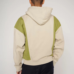 ผู้ผลิต OEM เสื้อฮู้ดดี้ผู้ชายทรงโอเวอร์ไซส์ ดีไซน์ใหม่ สีสันแบบคัลเลอร์บล็อก ผ้าเฟรนช์เทอร์รี่หนา 400gsm รับผลิตตามสั่ง - Product Image 2