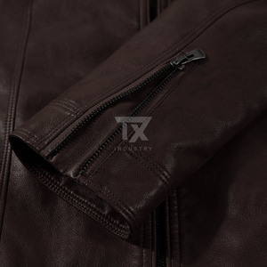 Top Quality Fashion <b>Men</b> Black Genuine Cowhide <b>Leather</b> <b>Men's</b> <b>Jackets</b> Breathable Customized Design <b>Leather</b> <b>Jacket</b> for <b>Men</b> - Product Image 3