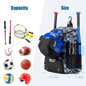 Waterproof Baseball Backpack Batting Bag Camouflage Sports Gear Pack with <b>Shoe</b> Compartment Helmet <b>Holder</b> for Youth Adults - Product Image 2