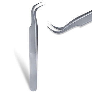 Pince à épiler pour extensions de cils en acier inoxydable, design personnalisé, robuste, réutilisable, durable, haute qualité, faible MOQ - Product Image 1