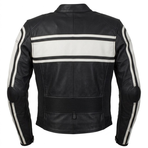 Chaqueta de carreras de cuero genuino de vaca RGSX para hombre, con armadura CE Nivel 2, para motocicleta, pista, carreras, ropa de motociclista con Speed Hump CE - Product Image 2