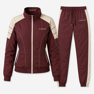 Ensemble court 2 pièces pour femme, style streetwear décontracté, avec logo, coupe au-dessus du genou, en nylon/coton, personnalisable, best-seller - Product Image 4