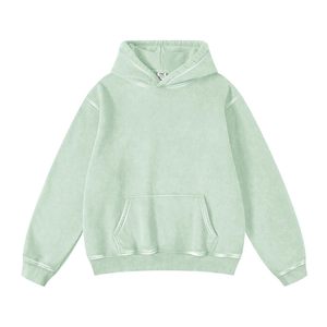 Sudadera con capucha para hombre, estilo oversized, de algodón grueso, con hombros caídos, estilo desgastado, con bordado y estampado, estilo streetwear. - Product Image 1