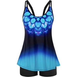 Maillot de bain une pièce pour femme, bretelles spaghetti, col carré, best-seller, tankini prêt pour la plage avec short, tendance - Product Image 5