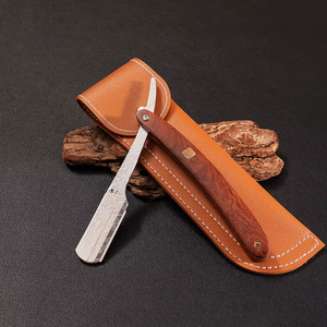 Rasoir de barbier professionnel à manche en bois, avec lames remplaçables pour hommes - Product Image 5