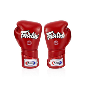 ถุงมือชกมวยแฟร์เท็กซ์สีแดงใหม่เอี่ยม แบบผูกเชือก รุ่นยอดนิยม สำหรับมวยไทยและการฝึกซ้อม ถุงมือชกมวยสำหรับต่อยกระสอบหนัก แฟร์เท็กซ์ - Product Image 3