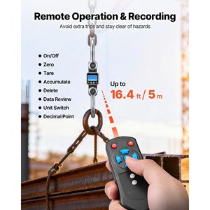 Bilancia Digitale per Gru con Capacità Massima di 22.000 Libbre/10 Tonnellate, Bilancia Industriale Sospesa per Carichi Pesanti con Cassa in Alluminio Pressofuso e Display LCD - Product Image 5