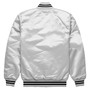 Collection haut de gamme : Veste universitaire en satin pour homme, unisexe, hiver, OEM, style sport universitaire, vente chaude, personnalisable pour équipe, modèle Letterman à col montant - Product Image 6