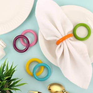 Anillos de Servilleta de Resina de Último Diseño, Tamaño y Forma Personalizados, 8 Anillos de Resina para Mesa de Comedor - Product Image 6