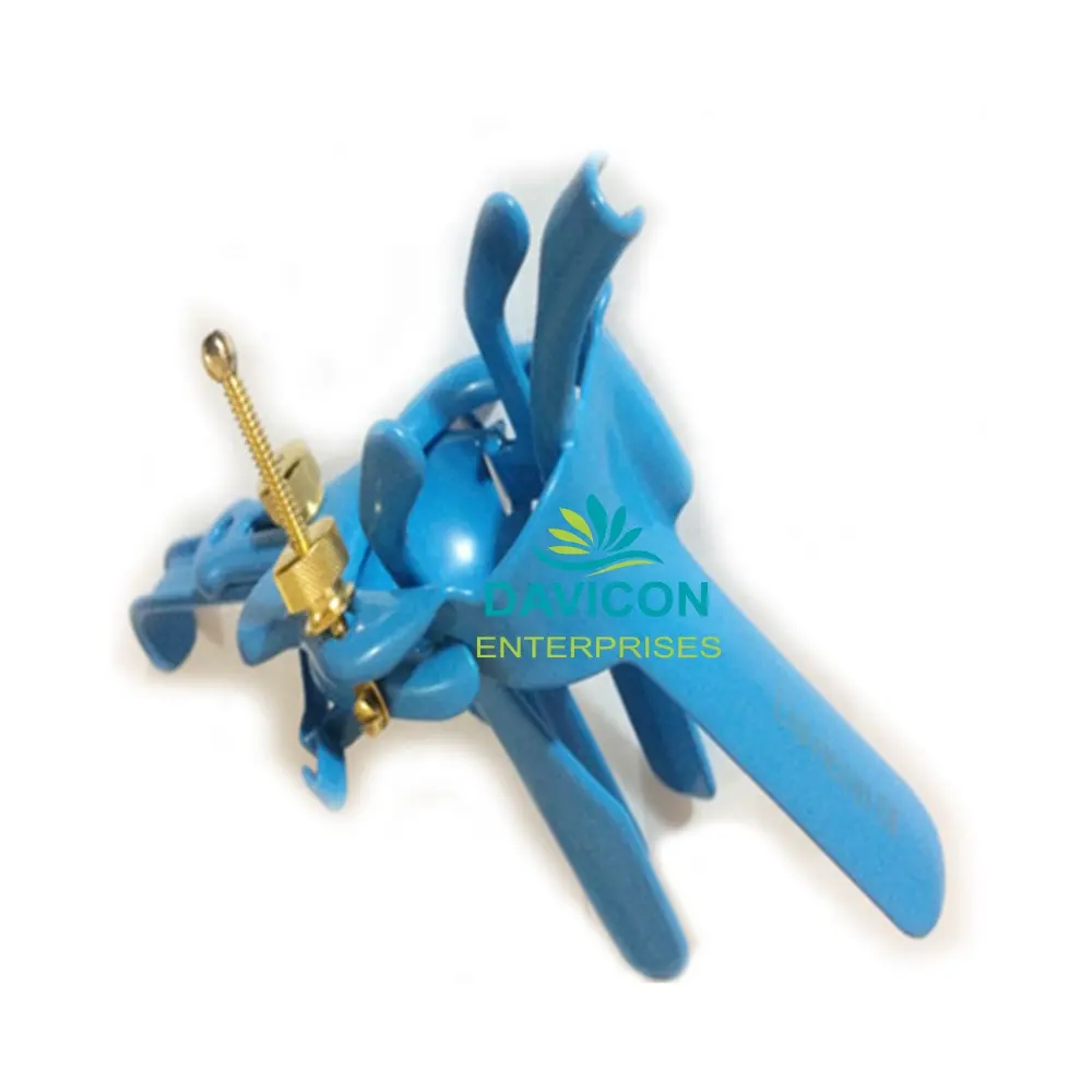 BLUE COATED LLETZ LEEP PEDERSON VAGINAL SPECULUM FOUR BLADE LARGE GYNECOLOGY SURGICAL INSTRUMENTS