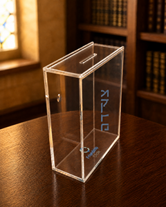 Caja de donaciones de acrílico con diseño transparente, ideal para la judería moderna y aportaciones benéficas - Product Image 5