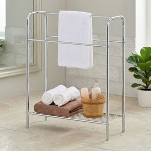 Sèche-serviettes mural en fonte chromée de qualité OEM avec chauffage, design moderne, organisateur de rangement pour la maison, bricolage, pour les hôtels - Product Image 4