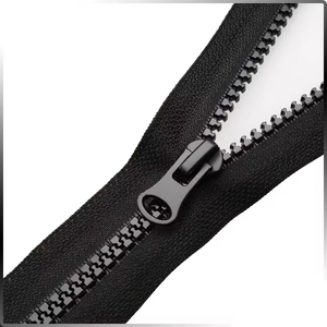 Fermeture éclair longue en résine plastique noire sur mesure pour vestes et doudounes, vente en gros directe usine - Product Image 3