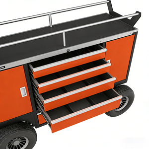 भारी शुल्क आउटडोर मोबाइल उपकरण कार्ट स्टील रखरखाव लॉकेबल दराज और न्यूमेटिक पहियों के साथ - Product Image 6