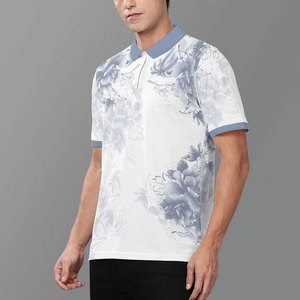 เสื้อโปโลผู้ชายแบบกำหนดเอง เสื้อกอล์ฟแห้งเร็ว พิมพ์ลาย ประสิทธิภาพสูง แขนสั้น ชุดกีฬา OEM ODM เสื้อโปโลผู้ชาย - Product Image 2