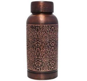 Copper Water <b>Bottle</b> with Double Wall Straw & Handle-Copper-Charged Water for Empty Stomach Health - Product Image 6