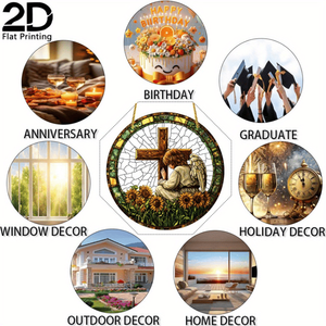 CIFbuy Acchiappasole in Acrilico 8x8 Pollici a Forma di Croce, Ornamento da Appendere per Finestre e Giardini, Decorazione in Cristallo per Casa e Regali TikTok - Product Image 6