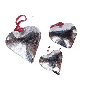 Handmade Wooden Heart Hanging <b>Ornament</b> Rustic Decor <b>Small</b> 2-4 Inch Christmas Tree Decoration - Product Image 2