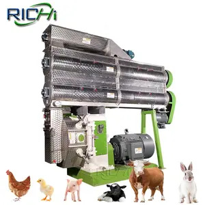 Feed Pellet Machine 10-15T/H Automatic Animal Poultry Fish Pig Cattle Chicken Feed Milling Industry