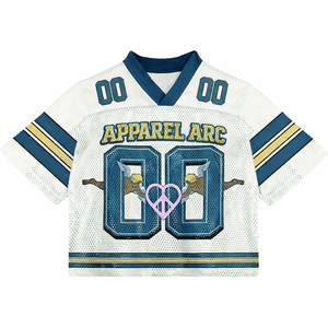 Camiseta Deportiva Corta Estilo Fútbol de Malla Sublimada, Transpirable, de Poliéster, Ropa Deportiva Urbana, Proveedor Mayorista OEM ODM - Product Image 1