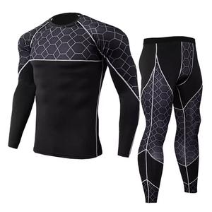 Unisex Compression T-Shirt Gym <b>Shorts</b> Suits <b>Tights</b> Jogging Fitness Active Wear Set 2 Piece Set Breathable Quick Dry 100% - Product Image 3
