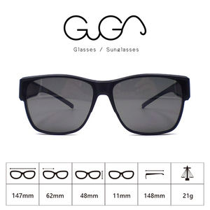 Lunettes de soleil de mode unisexe avec cadre en PC de style Fitover à grandes lentilles polarisées et verres TAC - Product Image 6