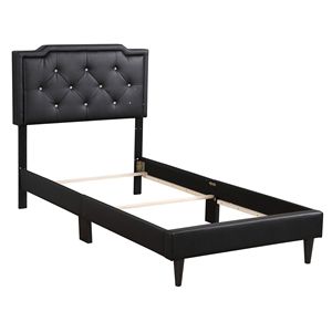 Cama Individual Glory Furniture Deb G1119 TB, Todo en Uno, Tapizada en Negro - Product Image 5