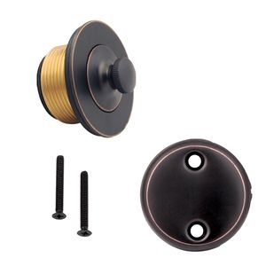 Kit de Conversión de Desagüe de Bañera de Latón con Sistema de Levantamiento y Giro, Tapón Universal Redondo para Bañera, Accesorio de Baño - Product Image 1