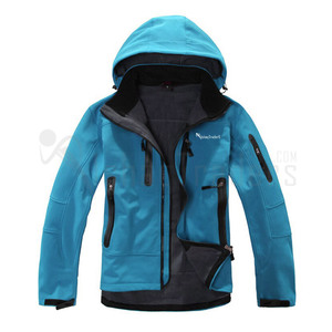 Veste polaire à capuche rouge pour homme, coupe-vent, respirante, écologique, fermeture éclair sur le devant, vêtement décontracté d'automne, coque en polyester, coupe régulière - Product Image 2