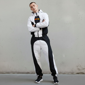 Top Men's Hooded <b>Tracksuit</b> Full Length Color Blocking Breathable Streetwear Zipper Front Logo Pattern 100% <b>Polyester</b> Autumn Wear - Product Image 4