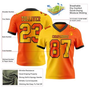 Premium American Football Jersey Spandex Blend Sublimation Custom Color Design Your Own Supplier Quick Dry Performance - Product Image 6