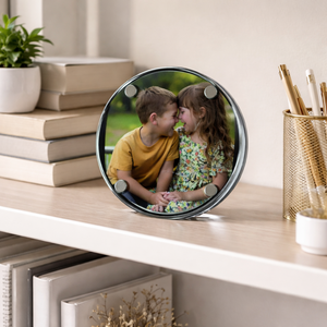 Round 2.5 Inch <b>Acrylic</b> Magnetic UV Printing Customizable Clear Portable <b>Photo</b> <b>Frame</b> - Product Image 1